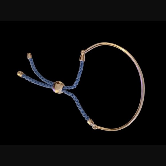 Monica Vinader 925 Sterling Fiji Retired Engravable Bar Adjustable Bracelet OSFM - Picture 2 of 6